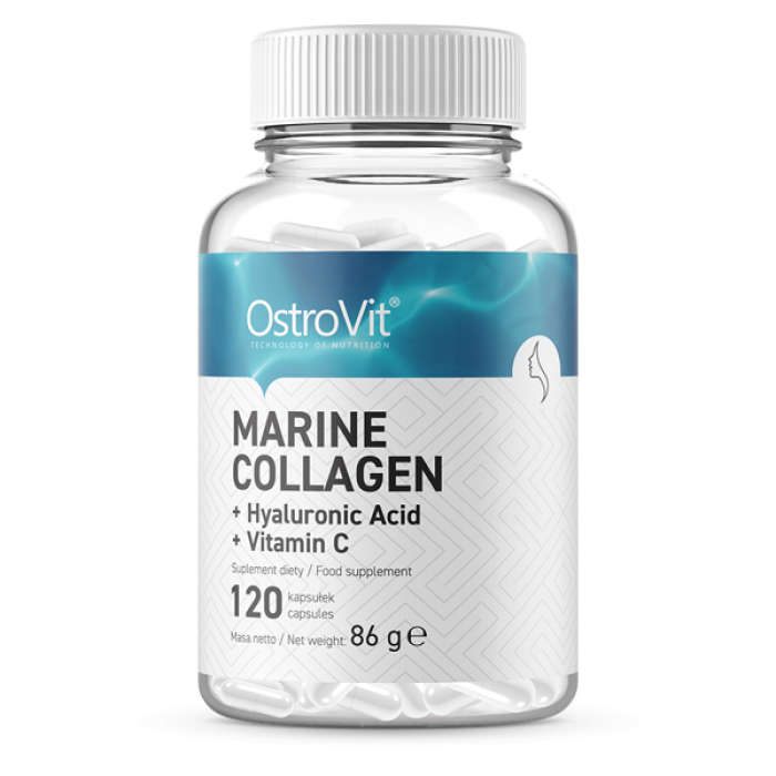 OstroVit - Marine Collagen / + Hyaluronic Acid and Vitamin C / 120caps